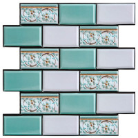 Самоклеюча декоративна ПВХ плитка для стін 30х30см, самоклейка на стіни під м'ятну цеглу (СПП-505)