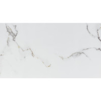 Самоклеюча PET плитка для стін 60х30см, глянсова, Біла з сірим