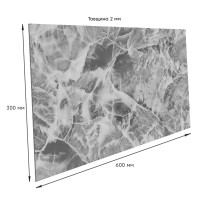 Самоклеюча PET плитка для стін під графітовий мармур 60х30см, глянсова (SW-00002640)