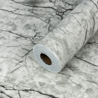 Самоклеюча PET плитка для стін в рулоні 3м, Сіра