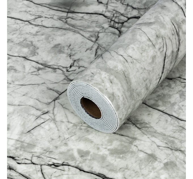 Самоклеюча PET плитка для стін в рулоні 3м, Сіра