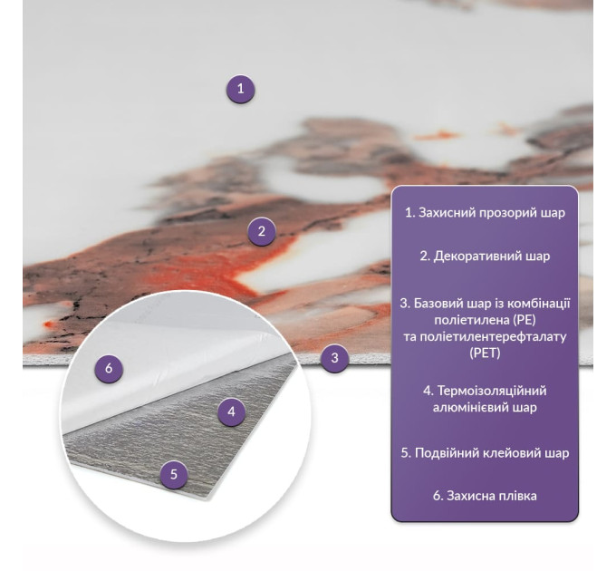 Самоклеюча PET плитка для стін в рулоне 3м, Піщаний кварц (SW-00002424)