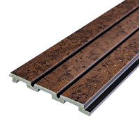 Декоративні рейки на стіну, рейкові панелі для декору 290х12х1,2см, Темно-коричневі в золоту цятку