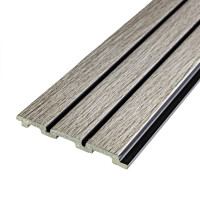 Декоративні рейки на стіну, рейкові панелі для декору 290х12х1,2см, Сіре дерево