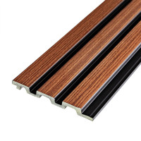 Декоративні рейки на стіну, рейкові панелі 120х12х2900мм, Коричневе дерево