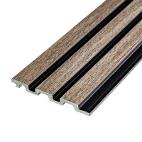 Декоративні рейки на стіну, рейкові панелі для декору 290х12х1,2см, Сіро-коричневе дерево