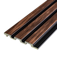 Декоративні рейки на стіну, рейкові панелі для декору 290х12х1,2см, Темно-коричневе дерево