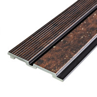 Декоративні рейки на стіну, рейкові панелі для декору 290х12х1,2см, Мідний з декором в золоту цятку