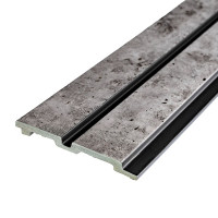 Декоративні рейки на стіну, рейкові панелі для декору 290х12х1,2см, Сірі в золоту цятку