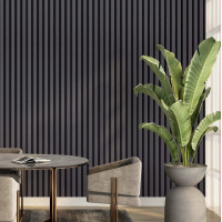 Декоративні рейки на стіну, рейкові стінові панелі 300х16х2,3см, Темно-сірі (SW-00001861)