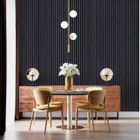 Декоративні рейки на стіну, рейкові стінові панелі 300х15х0,9см, Антрацит (SW-00001869)