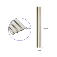 Декоративні рейки на стіну, рейкові панелі для декору 290х11,5х1,2см (SW-00002130)