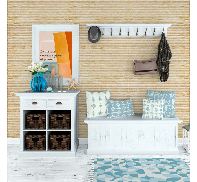 Самоклеючі 3Д панелі під бамбук, 3D панелі самоклейка для стін 70x70см, Бежевий (077)