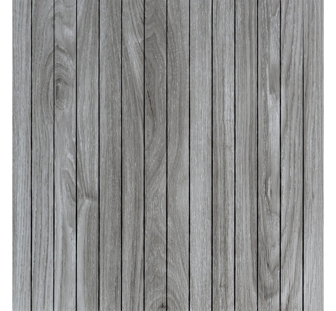 Самоклеючі гнучкі вінілові панелі 3Д рейки під сіре дерево 60х60см (SW-00003247)
