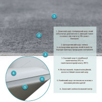 Самоклеюча вінілова плитка 60х30см під бетон, ціна за 1шт, матова Сіра (СВП-110) (SW-00003251)