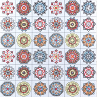 Самоклеюча вінілова плитка під кахель 60х60см, для стін, матова, ціна за 1шт (СВП-204-мат)