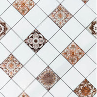 Самоклеюча вінілова плитка під кахель 60х60см, для стін, глянсова, ціна за 1шт (СВП-214)