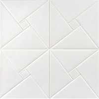 Самоклеючі 3Д панелі Білі орігамі, 3D панелі самоклейка для стін та стелі 68x67см (173)