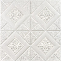 Самоклеючі 3Д панелі Вензеля в ромбі, 3D панелі самоклейка для стін та стелі 70x70см (374)