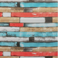 Самоклеючі 3Д панелі під блакитно-рожеве дерево, 3D панелі самоклейка для стін 70x70см (050)