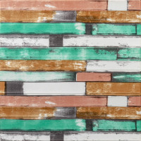 Самоклеючі 3Д панелі під м'ятне дерево, 3D панелі самоклейка для стін 70x70см (057)