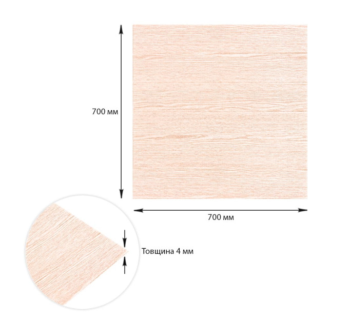 Самоклеючі 3Д панелі під карамельне дерево, 3D панелі самоклейка для стін 70x70см (080)