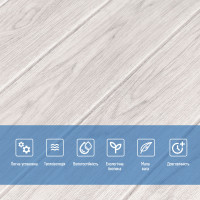 Самоклеючі 3Д панелі під біле дерево, 3D панелі самоклейка для стін 70x70см (383)