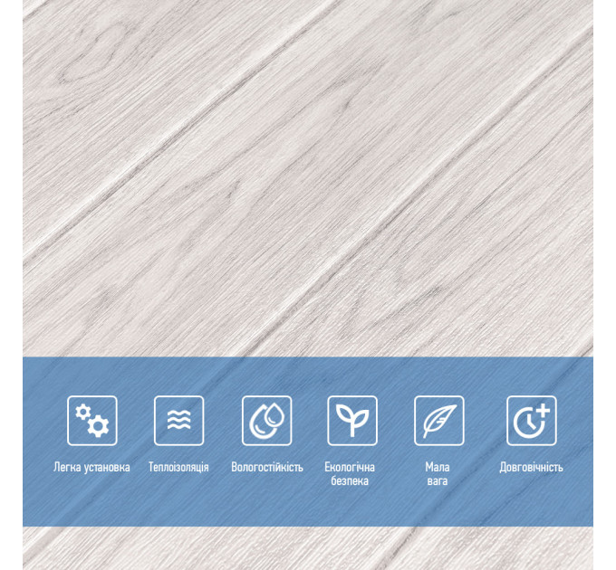 Самоклеючі 3Д панелі під біле дерево, 3D панелі самоклейка для стін 70x70см (383)