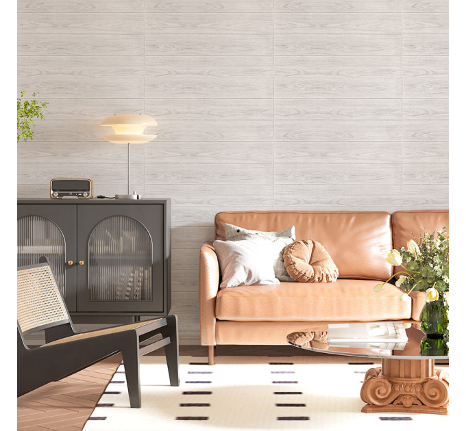 Самоклеючі 3Д панелі під біле дерево, 3D панелі самоклейка для стін 70x70см (383)