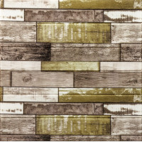 Самоклеючі 3Д панелі під сіро-коричневе дерево, 3D панелі самоклейка для стін 70x70см (378)