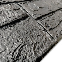 Самоклеючі 3Д панелі під чорний камінь 111,5х30х1,1см, 3D панелі самоклейка для стін (197)