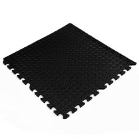 Модульна м'яка підлога пазл EVA, термо підлогове покриття 60x60x1см, Чорне (МР15)