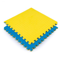 Модульна м'яка підлога пазл EVA, покриття для підлоги 60x60x2см, Жовто-блакитна