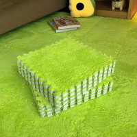 Плюшевий килимок-пазл EVA з ворсом 30х30х1см, Салатовий (SW-00002094)