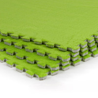 Плюшевий килимок-пазл EVA з ворсом 60х60х1см, Салатовий (SW-00002095)