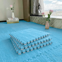 Плюшевий килимок-пазл EVA з ворсом 30х30х1см, Блакитний (SW-00002090)