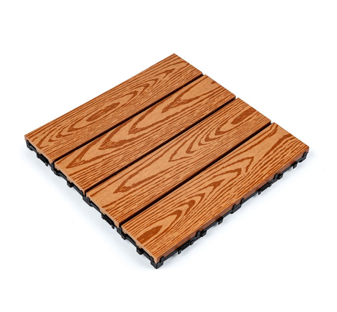 Композитная плитка ДПК 30х30х2.3см, декинг, садовый паркет, Золотой дуб