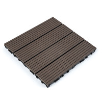Композитная плитка ДПК 30х30х2.3см, декинг, садовый паркет, Венге