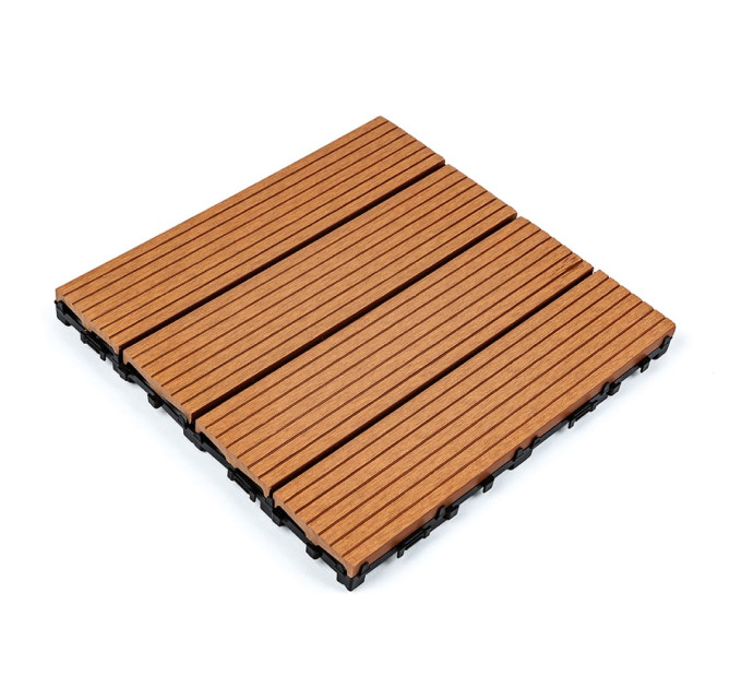 Композитная плитка ДПК 30х30х2.3см, декинг, садовый паркет, Натуральное дерево