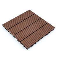 Композитная плитка ДПК 30х30х2.3см, декинг, садовый паркет, Тик