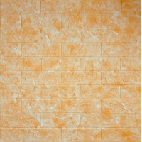 Самоклеючі 3Д панелі під цеглу Бежевий мармур, 3D панелі самоклейка для стін 70x77х0,5см (062)