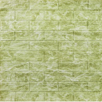 Самоклеючі 3Д панелі під цеглу Оливковий мармур, 3D панелі самоклейка для стін 70х77см (069)