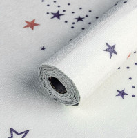 Самоклеючі шпалери в рулонах 2800х450х1,8мм, Білі із зірками (JC C03)