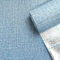 Самоклеючі шпалери в рулоні для стін 2800х500х2.5мм, Темно-сині з білим (YM-10)