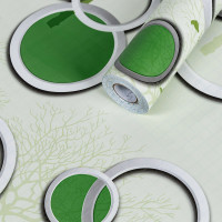 Самоклеющаяся пленка на бумажной основе для мебели, рулон 10м, Зеленые деревья (MM-3176-1)