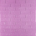Самоклеючі 3Д панелі під світло-фіолетову цеглу, 3D панелі самоклейка для стін 70x77x0,3см (015-3)