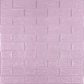 Самоклеючі 3Д панелі під світло-фіолетову цеглу, 3D панелі самоклейка для стін 70x77x0,3см (015-3)