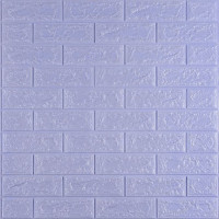 Самоклеючі 3Д панелі під світло-фіолетову цеглу, 3D панелі самоклейка для стін 70x77x0,5см (015-5)