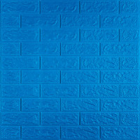 Самоклеючі 3Д панелі під синю цеглу, 3D панелі самоклейка для стін 70х77х0,5см (003-5)