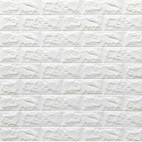 Самоклеючі 3Д панелі під білу цеглу, 3D панелі самоклейка для стін 70x77х0,7см (001-7)